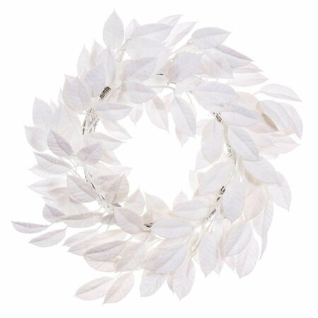 DARE2DECOR 24 in. Gardenia Snowy Wreath, White DA3267831